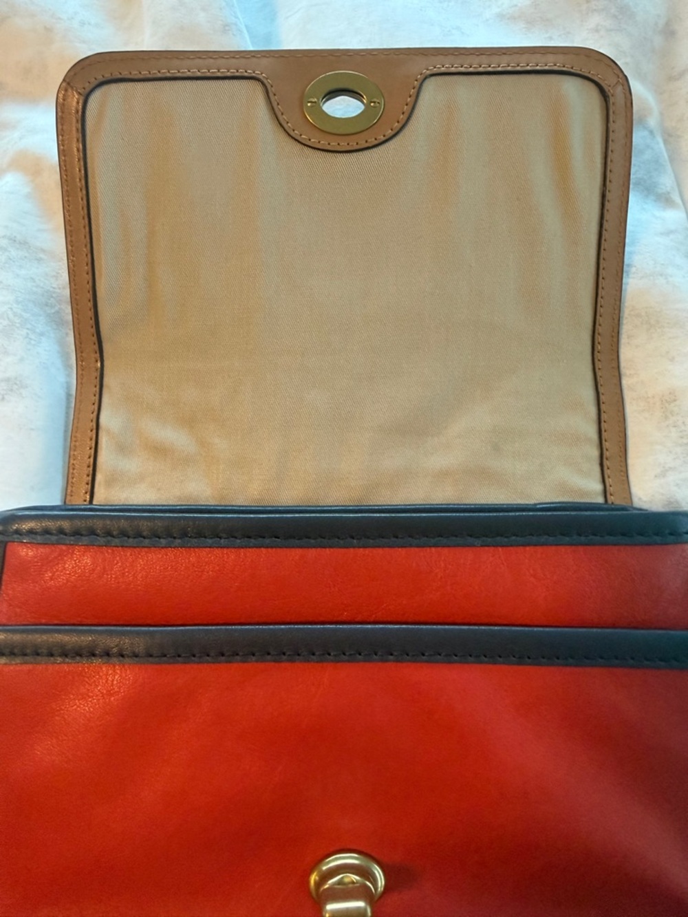 COACH LEGACY COLOR BLOCK TASSLE LEATHER CROSSBODY BAG EUC #19898 - Picture 5 of 14
